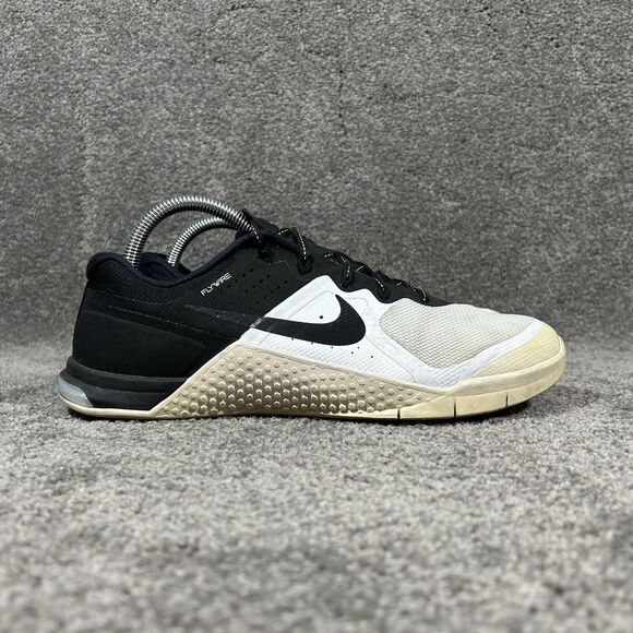 Nike Metcon 2 Flywire 821913-102 Womens Sz 10 Black CrossFit Athletic Shoes Used - Picture 1 of 13